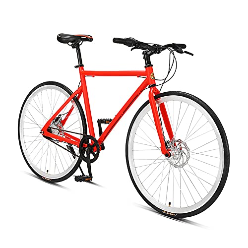 Bicicleta de carretera, Bicicleta de carretera de aluminio ultraligera de 3 velocidades, Bicicleta de carreras híbrida deportiva para adultos, Rueda 700C, No es fácil de deformar/Orange / 169x