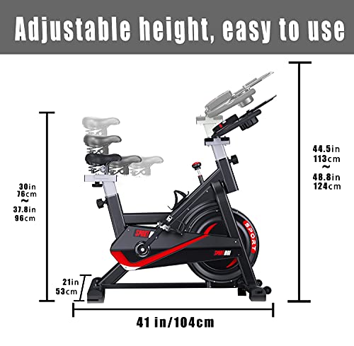 Bicicleta de ejercicio interior para uso doméstico/gimnasio, bicicleta de entrenamiento ajustable, pantalla LCD con monitor de ritmo cardíaco, bicicleta de giro súper silenciosa todo