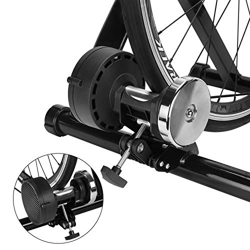 Bicicleta de Entrenamiento Plegable de Acero con Cierre rápido, Base para Rueda Delantera, para Entrenamiento de Bicicleta de 26 a 29 Pulgadas, para casa o Interior Red