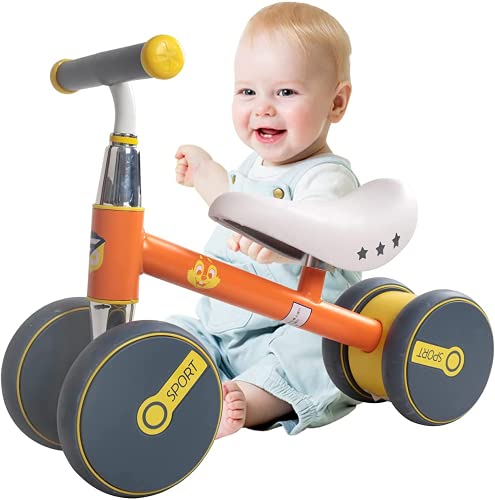 Bicicleta de Equilibrio para bebé | Bicicleta de Empuje para niños pequeños de 10 a 36 Meses, sin Pedal, para bebés, 4 Ruedas, Bicicleta para niños pequeños