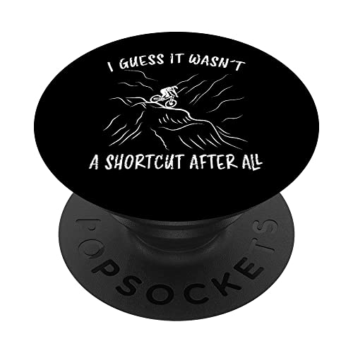 Bicicleta de montaña con frase "Downhill" PopSockets PopGrip Intercambiable