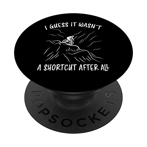 Bicicleta de montaña con frase "Downhill" PopSockets PopGrip Intercambiable