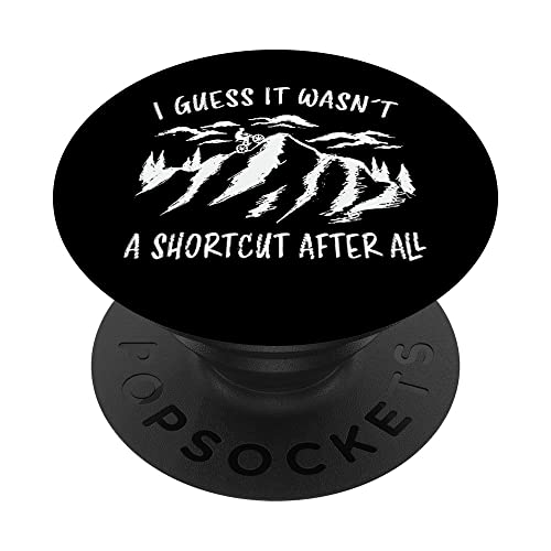 Bicicleta de montaña con frase "Downhill" PopSockets PopGrip Intercambiable