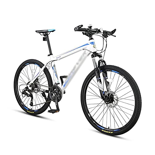 Bicicleta de montaña de 26 pulgadas Freno de disco delantero y trasero 24/27 velocidades Engranajes Bicicleta para hombre con suspensión completa para niños con marco de acero al carbono (Tamaño: 24 v