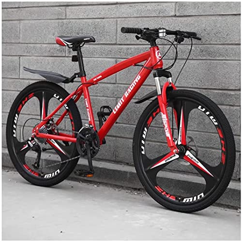 Bicicleta de montaña todoterreno de 26 pulgadas, frenos de disco dobles, cambio de 21 velocidades, tecnología de pintura electrostática, para niños y hombres