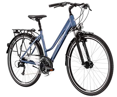 Bicicleta de trekking Kross Trans 4.0 azul/blanco brillante 2021