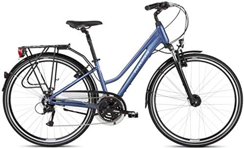 Bicicleta de trekking Kross Trans 4.0 azul/blanco brillante 2021