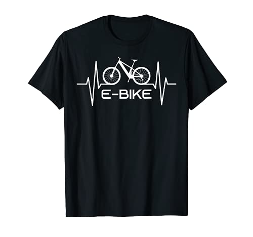 Bicicleta eléctrica E-Bike Pedelecs Cyclist Heartbeat Line Camiseta