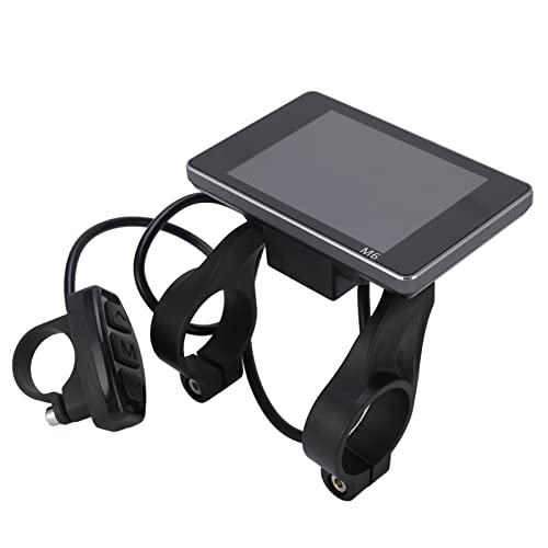 Bicicleta Eléctrica LCD M6 Medidor de Pantalla, 36V 48V Panel de Control con Pantalla de Potencia, Velocidad Actual, Kilometraje para Modificación (Puerto Impermeable)