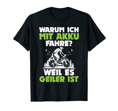 Bicicleta eléctrica para ciclistas con texto en alemán Camiseta