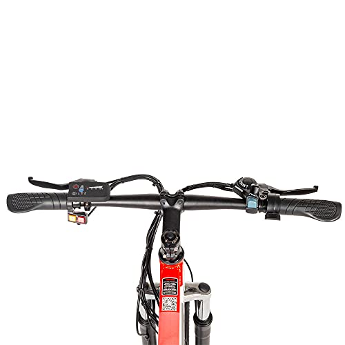 Bicicleta eléctrica Plegable de Rueda de 26", Bicicleta de montaña eléctrica de Aluminio de 250 W con Borde de radios SAMEBIKE SH26 (Blanco)