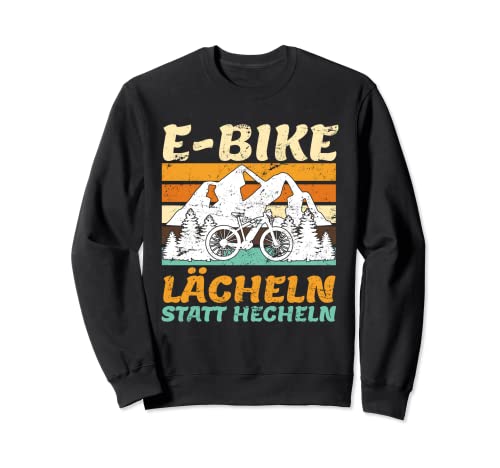 Bicicleta eléctrica sonriente en lugar de pedalear, regalo vintage Sudadera