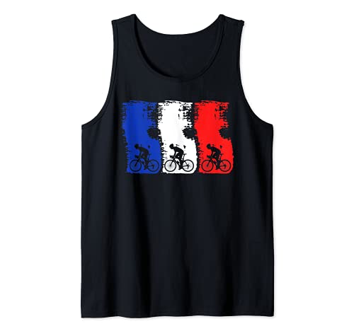 Bicicleta Francesa Ciclismo Francés Bandera Camiseta sin Mangas