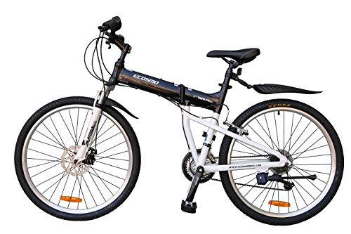 Bicicleta Mtb Plegable Ecosmo 26Af18Bl con Ruedas de 26", Marco de Aluminio, Cambios Shimano
