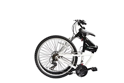 Bicicleta Mtb Plegable Ecosmo 26Af18Bl con Ruedas de 26", Marco de Aluminio, Cambios Shimano