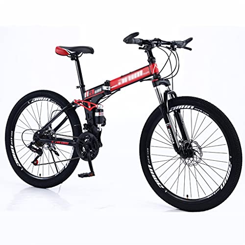 Bicicleta para niños Bicicleta de Montaña de 26 Pulgadas 27 Velocidades Adultos, Bicicleta de Ciudad Mountain Trail Marco de Suspensión Atrevido con Freno de Disco Doble para Hombre y Mujer