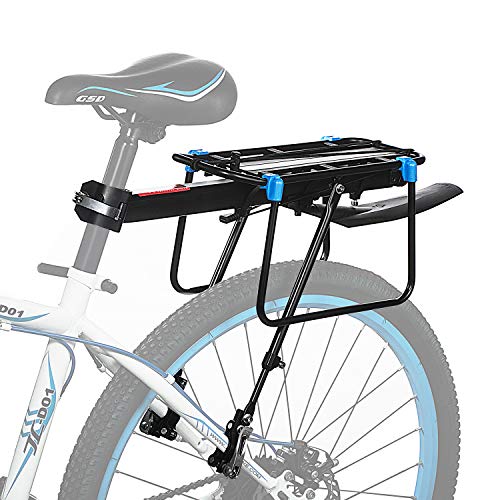 Bicicleta Portabultos, Baiker Bicicleta Portaequipajes Ajustable Aluminio bicicleta Accesorios Portaequipajes para Bicicleta con Reflector