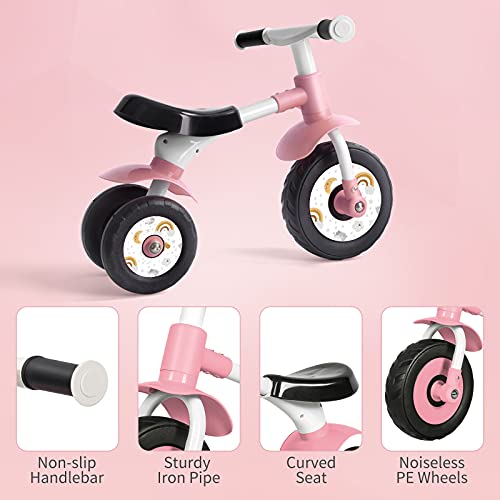 Bicicleta sin Pedales 1 Año - 2 años,Bicicleta Bebe,Bicicleta sin Pedales Bebe,Bicicleta Equilibrio,Rosa