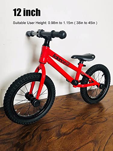 Bicicleta Sin Pedales 16 14 12 pulgadas Bicicleta de equilibrio para 2,3,4,5,6,7,8,9 años, Niños Bicicleta de equilibrio para niños niñas principiantes, Niño pequeño Sin bicicleta scooter de pedal, Bi