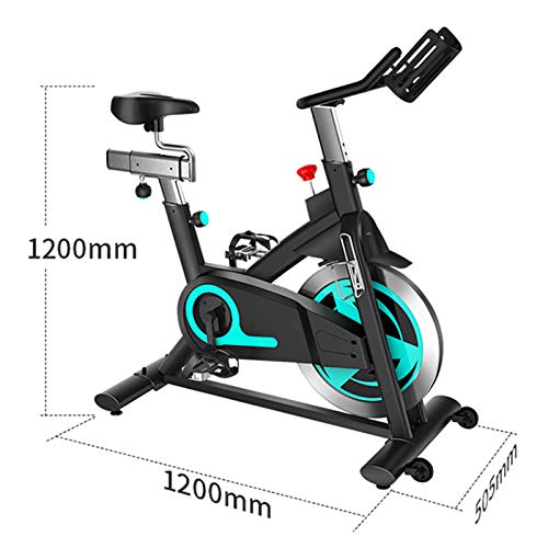 Bicicleta Spinning Bicicleta Estatica para El Hogar 15Kg Volante Silencioso Transmisión por Correa Control Magnético Resistencia Multifuncional con Portabidón/Soporte para Teléfono Móvil