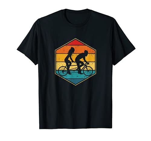 Bicicleta Tandem Vintage Ciclista Pareja Dos Personas Bicicleta Bicicleta Camiseta