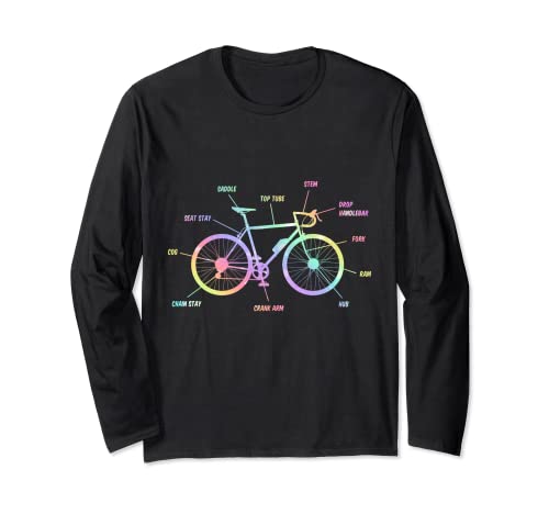 Bicicleta Trippy Colorido Bicicleta Definición Arte Manga Larga