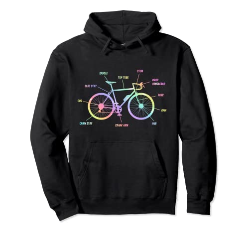 Bicicleta Trippy Colorido Bicicleta Definición Arte Sudadera con Capucha