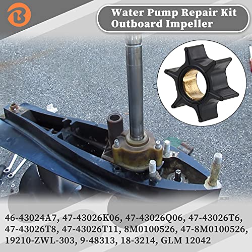 Bicos 8M0100526 Kit de reparación de bomba de agua compatible con Mercury MerCruiser Mariner Alpha One Gen 2 unidades de popa de repuesto # 47-43026Q06