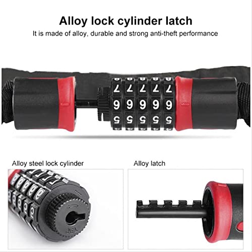 Bicycle Lock Bicycle Accessories Bicycle Lock - Candado antirrobo para cadena de bicicleta eléctrica (1,2 m)