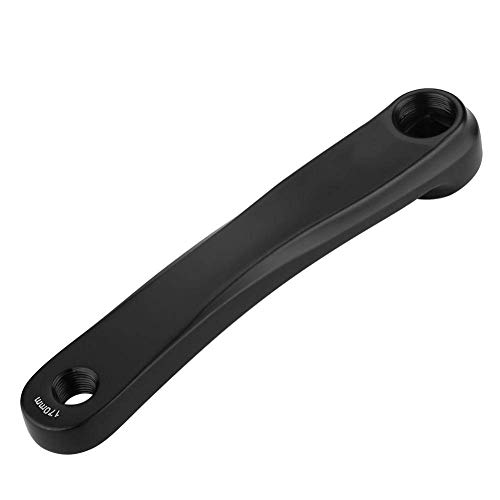 Biela de Bicicleta 170 mm Aleación de Aluminio Juego de bielas Izquierda de una Velocidad con Orificio de Diamante y Orificio Cuadrado(Black-Rhombic Hole-Negro)