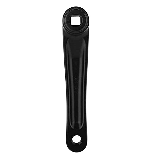 Biela de Bicicleta 170 mm Aleación de Aluminio Juego de bielas Izquierda de una Velocidad con Orificio de Diamante y Orificio Cuadrado(Black-Rhombic Hole-Negro)