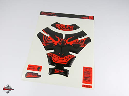 BIKE-label 502821-VA - Protector para depósito de moto con ojos malvados, color rojo y naranja