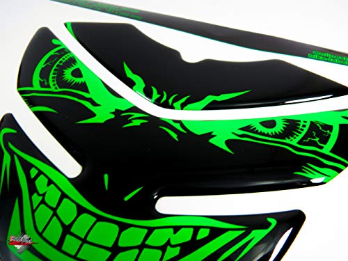 BIKE-label Protector de tanque 3D con ojos malvados Evil Eyes Dont Touch My Bike verde neón 502886-VA
