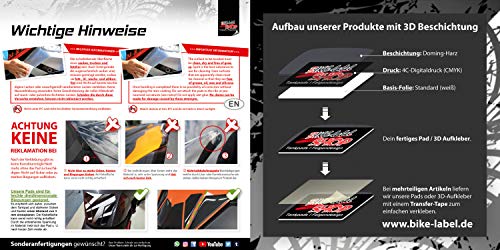 BIKE-label Protector de tanque 3D con ojos malvados Evil Eyes Dont Touch My Bike verde neón 502886-VA