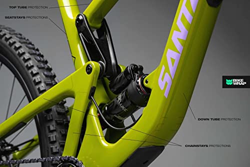 BIKE WRAP Kit de protección de cuadro y horquilla para bicicleta MTB universal transparente mate