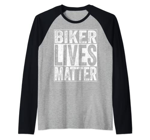 Biker Lives Matter - Camiseta para bicicleta de motocross Camiseta Manga Raglan