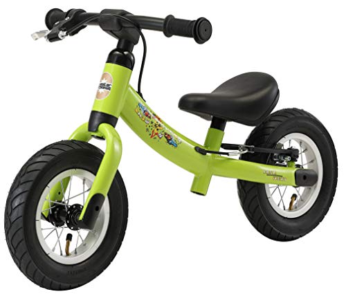 BIKESTAR 2-en-1 Bicicleta sin Pedales para niños y niñas 2-3 años | Bici con Ruedas de 10" Edición Sport | Verde