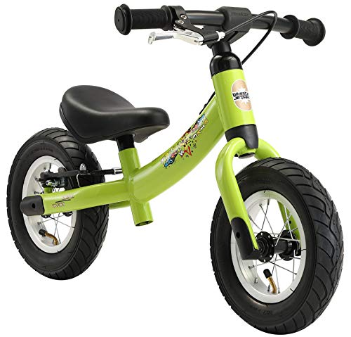 BIKESTAR 2-en-1 Bicicleta sin Pedales para niños y niñas 2-3 años | Bici con Ruedas de 10" Edición Sport | Verde