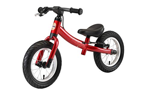 BIKESTAR 2-en-1 Bicicleta sin Pedales para niños y niñas 3-4 años | Bici con Ruedas de 12" Edición Sport | Rojo