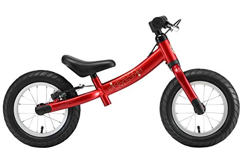 BIKESTAR 2-en-1 Bicicleta sin Pedales para niños y niñas 3-4 años | Bici con Ruedas de 12" Edición Sport | Rojo
