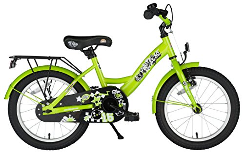 bike*star 40.6cm (16 pulgada) Bicicleta para niños - Clásico - Verde