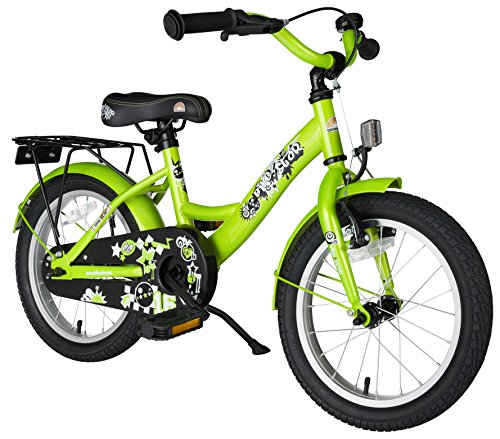 bike*star 40.6cm (16 pulgada) Bicicleta para niños - Clásico - Verde