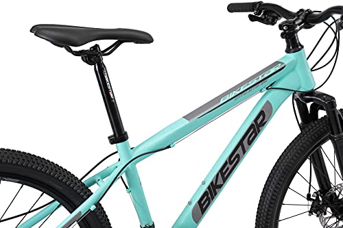 BIKESTAR Bicicleta de montaña Hardtail, 21 Marchas Shimano 26" Pulgadas | Mountainbike con Frenos de Disco Cuadro 15" MTB Verde