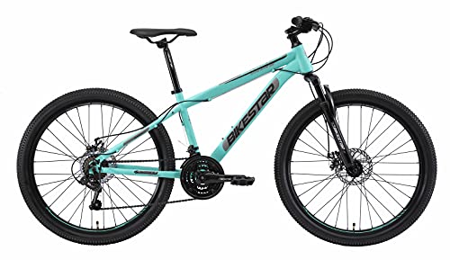 BIKESTAR Bicicleta de montaña Hardtail, 21 Marchas Shimano 26" Pulgadas | Mountainbike con Frenos de Disco Cuadro 15" MTB Verde