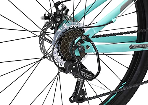 BIKESTAR Bicicleta de montaña Hardtail, 21 Marchas Shimano 26" Pulgadas | Mountainbike con Frenos de Disco Cuadro 15" MTB Verde