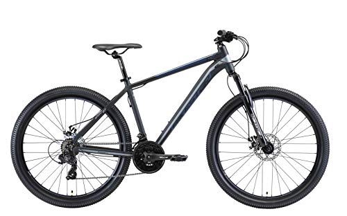 BIKESTAR Bicicleta de montaña Hardtail de Aluminio, 21 Marchas Shimano 27.5" Pulgadas | Mountainbike con Frenos de Disco Cuadro 18" MTB | Azul