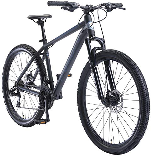 BIKESTAR Bicicleta de montaña Hardtail de Aluminio, 21 Marchas Shimano 27.5" Pulgadas | Mountainbike con Frenos de Disco Cuadro 18" MTB | Azul