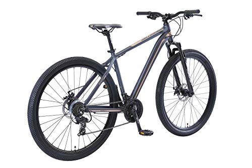 BIKESTAR Bicicleta de montaña Hardtail de Aluminio, 21 Marchas Shimano 29" Pulgadas | Mountainbike con Frenos de Disco Cuadro 19" MTB | Azul