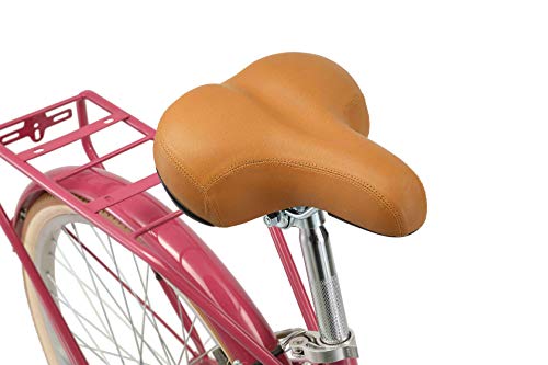 BIKESTAR Bicicleta de Paseo Aluminio Rueda de 26" Pulgadas | Bici de Cuidad Urbana 7 Velocidades Vintage para Mujeres | Púrpura