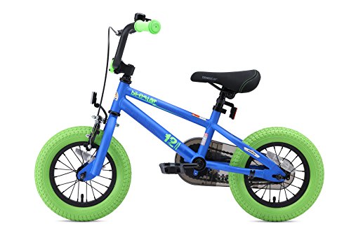 BIKESTAR Bicicleta Infantil para niños y niñas a Partir de 3 años | Bici 12 Pulgadas con Frenos | 12" Edición BMX Azul